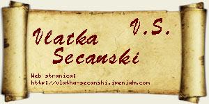Vlatka Sečanski vizit kartica